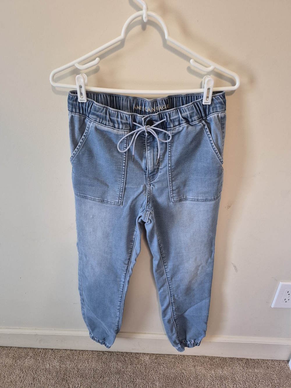 American Eagle Outfitters Light Blue Soft Knit Jogger Pants